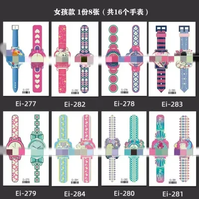 The new cartoon watch shines with luminous tattoo stickers, the same style as the Douyin cartoon for boys, girls and social people
