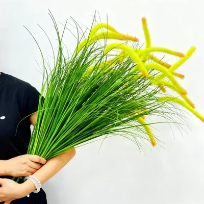 Cross-border artificial green plants: Foxtail grass, artificial onion grass, office decoration and landscaping, fluffy grass, sorghum, foxtail grass