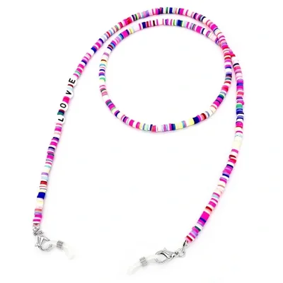 سلسلة نظارات من الطين الناعم الأوروبية والأمريكية، قلادات مطرزة، حبال نظارات للكبار والأطفال