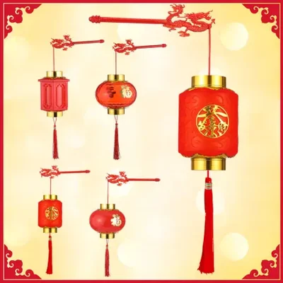 Lantern Festival lanterns, Mid-Autumn Festival lanterns, festive lanterns, glowing hand-held children's palace lanterns