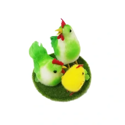 【 Round Chicken 】 Easter Simulation Decorative Plush Round Chicken wholesale, Grass Nest Chicken Scene Craft ornaments 1