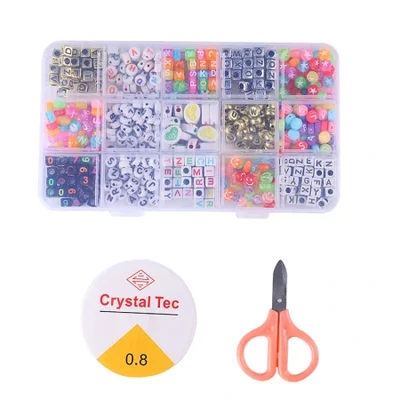 ألعاب تعليمية للأطفال مصنوعة يدويًا من الخرز للأطفال عبر الحدود وسوار مع الخرز وشبكات DIY15 من الأكريليك