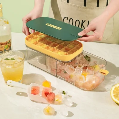 Silicone ice cube trays, ice boxes, homemade complementary foods, ice hockey gadgets, household small quick-freezing devices, refrigerator ice block molds