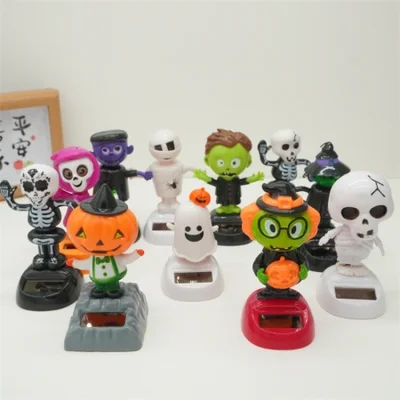 Halloween solar car figurines, Ghost Festival rocking animals, indoor and outdoor courtyard party decorations, Day of the Dead