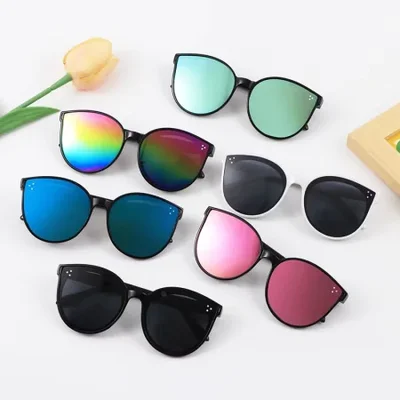 New spring and summer trendy and cute sunglasses, cool and individualistic, anti-sunlight baby multi-color film sunshade glasses