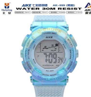 Watch manufacturer's 999 transparent seven-color plated, deeply waterproof, fashionable, trendy, classic design, couple, men's and women's clothing and accessory watches
