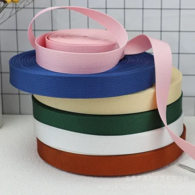 شريط نسج أمريكي من النايلون المقلد، شريط نسج جيد، شريط نسج للملابس الملونة ومواد الأحذية، حزام كتف للأمتعة، مواصفات متعددة في المخزون