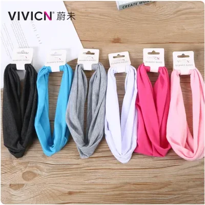 【 ويوي 】 ربطة شعر، شريط غسيل الوجه، عصابة رأس قطنية واسعة الحواف، عصابة رأس يوجا رياضية، وشاح رأس مرن