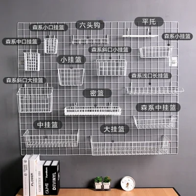 سلال معلقة ترويجية لمحلات السوبر ماركت، أرفف شبكية متعددة الوظائف، سلال معلقة، سلال شبكية بلاستيكية مغموسة، سلال تخزين، وسلال تخزين