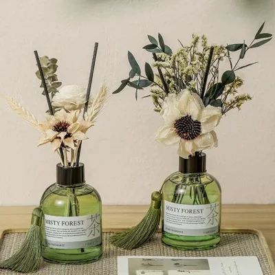 Oriental Tea Fragrance Dried Flower Aromatherapy, Home aromatherapy flower art aromatherapy essential oil, long-lasting white tea Gardenia flower flameless aromatherapy