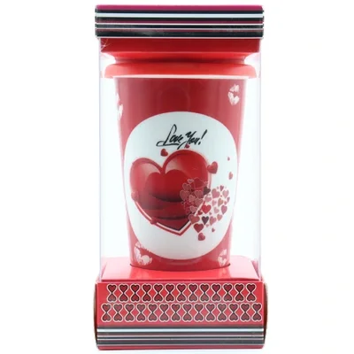 Creative red heart-shaped pattern festival supplies, hot Valentine's Day ceramic coffee cups, Marc breakfast cups, large-capacity water cups, Valentine's Day gifts, couple small gifts, factory direct supply, support guest logo