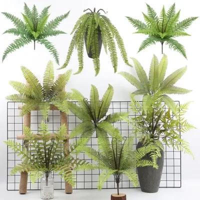 Artificial ferns, Persian leaves, bunches, home courtyards, hotel lobbies, artificial green plants, landscaping, plant wall decoration and arrangement