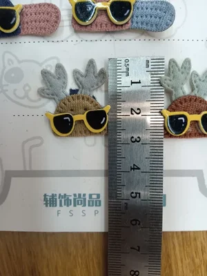 The deer's head is wearing sunglasses