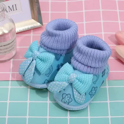 Velcro non-removable, anti-slip, soft-soled, cute baby shoes for walking, baby shoes, cotton shoes for new children
