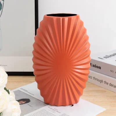 Vases and decorative utensils suitable for dried flowers, water-cultivated home, European-style living room, bedroom, imitation porcelain, balcony, tabletop, luxurious