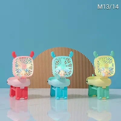 تأتي مروحة شحن الساعة M13 بثلاثة ألوان: الوردي والأزرق والأصفر، مع ضوء وساعة طاقة الرياح بسرعتين