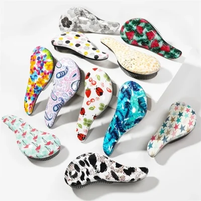 مبيعات المصنع المباشرة لمشط Princess Comb، وهو مشط تنعيم الشعر ذو النمط المطبوع بنقل المياه الشهير للتجارة الخارجية