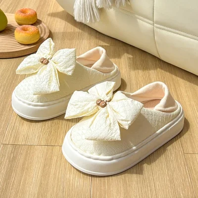 أحذية ما بعد الولادة بعقدة على شكل فيونكة للصيف، نعال رفيعة وناعمة، نعال قطنية سميكة قابلة للتنفس للنساء بعد الولادة، مرسلة من قبل الشركة المصنعة