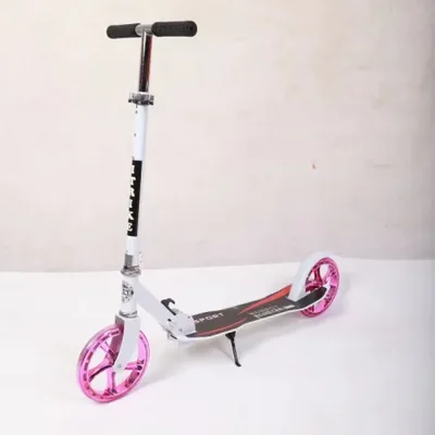 سكوتر سميك للكبار، قابل للتعديل، متين، صامت بعجلتين كبيرتين، سيارة منزلقة، دراجة ذات عجلتين