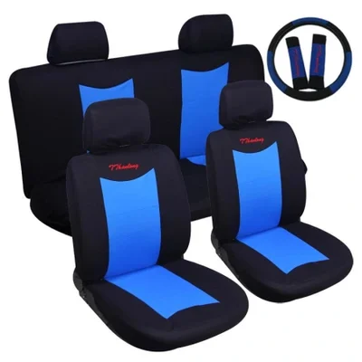 أغطية مقاعد من الخيزران صديقة للبيئة شاملة لخمسة مقاعد، وإكسسوارات داخلية عالمية للسيارة لتعزيز راحة القيادة، ووسائد مقعد إسفنجية، ومستلزمات السيارة