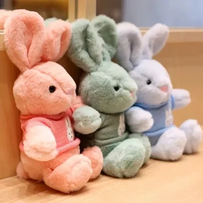 Cute little rabbit figurines, rabbit dolls, rabbit plush toys, soothing rabbit cloth dolls, plush toys, dolls