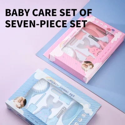Wholesale of the new cross-border best-selling baby care set - toothbrush and comb seven-piece set, baby comb and brush combination set