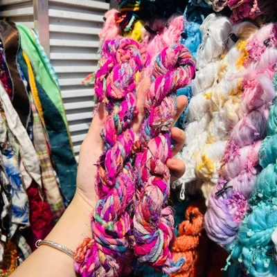 مواد الحبل والخيط المتوفرة في المخزون: 72 # خيط حرير، حبل مضفر، خيط مرن مطرز، مواد يدوية الصنع