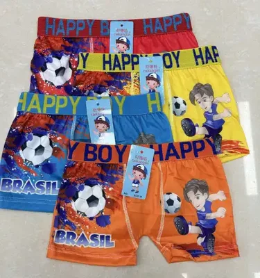 Export of South American children's milk silk underwear, boys' boxer shorts, football babies, cartoon football, boys' and children's underwear