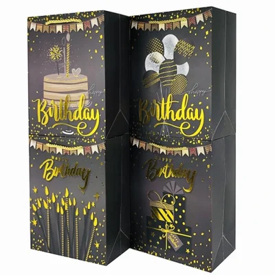 Baisite Packaging offers a wide range of gold-embossed BIRTHDAY series handbags, gift bags and shopping bags for cross-border use