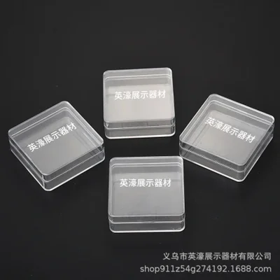 مجوهرات شفافة، قلائد، خواتم، أقراط، صندوق تخزين مربع صغير من الأكريليك، مدمج ومحمول، صغير مع غطاء من الشركة المصنعة بالجملة