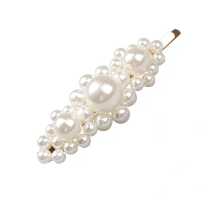 French-style pearl hair clips, Korean headwear for women, side bb clips, cute Korean hairpins, simple duckbill clips, wholesale 3254