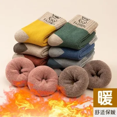 【 الأكثر مبيعًا 】 جوارب للأطفال، جوارب للأولاد، جوارب أرضية للخريف والشتاء للفتيات والأطفال، جوارب حلقية، سميكة وصوفية