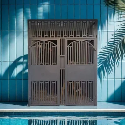 Entrance fence door, electric control door, community security door, building door, unit door manufacturer, stainless steel door, new Chinese-style metal