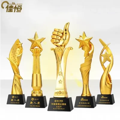 Customized eco-friendly and high-quality resin trophies for enterprises, schools, and events, universal stock direct delivery, supporting foreign trade. [Source from Yiwu]