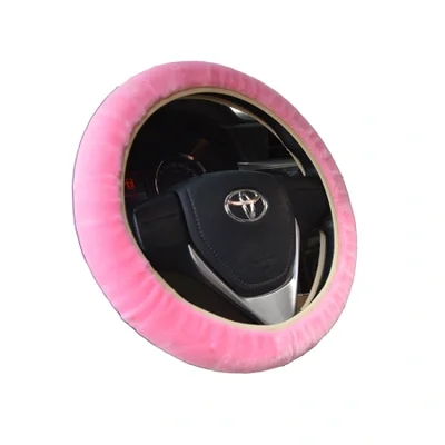 Winter warm car steering wheel cover, plush pull handle cover, warm gender-neutral steering wheel set