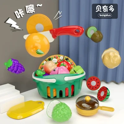 Cross-border best-selling children's house play, Cut-up fun vegetables, baby fruit cutting, children's kitchen toy set