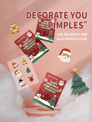 Christmas acne patch, anti-acne concealer patch, decorative acne patch, tea tree Oil salicylic acid acne patch