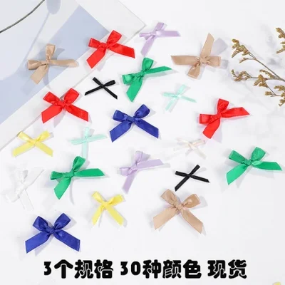 Customized polyester filament ribbon bow underwear, socks, gloves, children's clothing accessories, mini bow