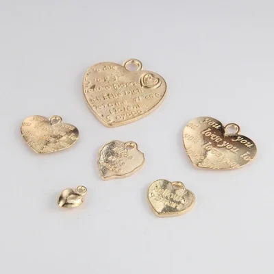 الأصل، المصدر، قلادة على شكل قلب باللغة الإنجليزية، إكسسوار للشعر، إكسسوار حلق، إكسسوار مجوهرات من السبائك DIY