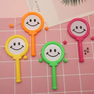 Smiling face drum, children's plastic toys, gifts, party livening and cheering props