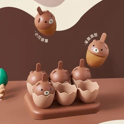 آيس كريم بلاستيكي مبتكر مع غطاء، صندوق صنع الثلج، مقصورات، صندوق مكعبات الثلج، مصاصة منزلية الصنع، صنع مصاصة الثلج، قالب مكعبات الثلج