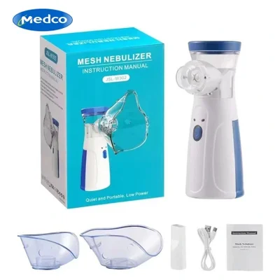 Cross-border exclusive 302 nebulizer, English packaging, handheld nebulizer, ultrasonic micro-net, children's home nebulizer