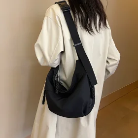 new style trendy women's bags dumpling bag oxford cloth tote shoulder messenger bag cross-border source factory