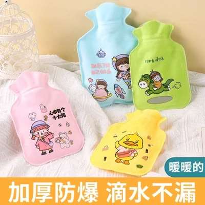 مطاط سميك، لطيف لتدفئة اليد من القطيفة، حقيبة مياه ساخنة للطلاب في الشتاء، سخان يد كبير محمول