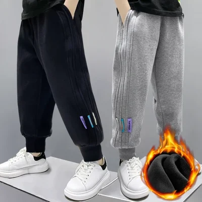 ملابس الأطفال، السراويل الأولاد، السراويل الخريف والشتاء الصوف الأطفال بالجملة، السراويل الرياضية للأطفال، Sweatpants الخريف سميكة، السراويل الطويلة الربيع والخريف