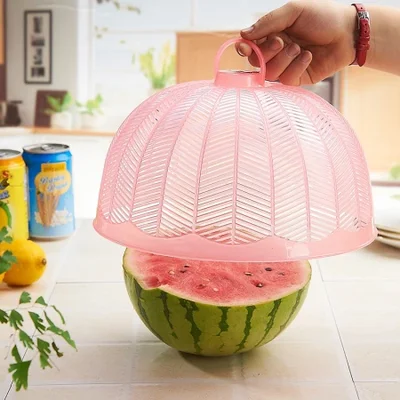 532 غطاء نباتي مقاوم للذباب للمطبخ، غطاء طعام دائري، غطاء وجبة دائري، غطاء نباتي لطاولة طعام بلاستيكية صديقة للبيئة