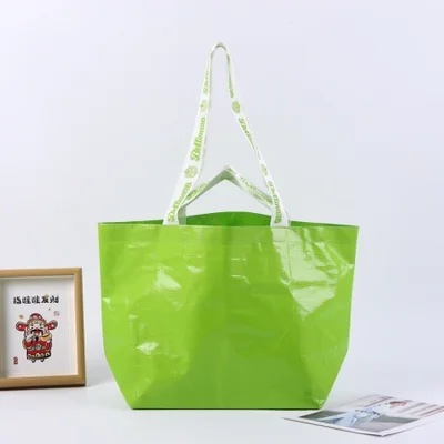 Direct sales from the foreign trade wholesale factory: laminated PP hand-held woven bags, thickened nylon snake skin bags, gift bags, and can be printed with logos