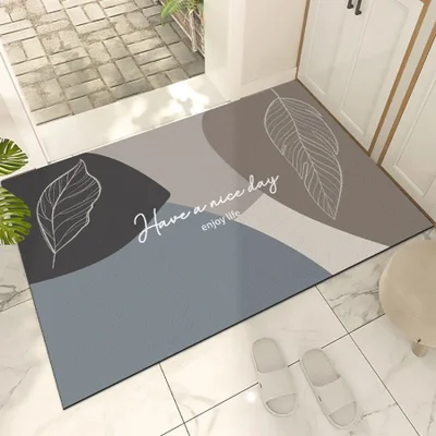 وسادة جلدية ممتصة للماء تم ترقيتها حديثًا، وسادة ناعمة مضادة للانزلاق، سجادة أرضية الحمام، سجادة القدم، سجادة باب الحمام وسجادة غرفة المعيشة من طين الدياتوم