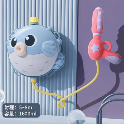 New backpack water gun, children's toy, large-capacity water spray water gun, pull-out schoolbag, a perfect water fight tool for boys and girls