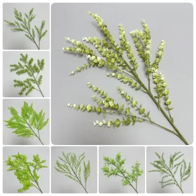 Large green plant, anti-real branch and leaf model tree, glass Christmas tree